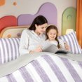 thumbnail image 5 of Erosebridal Modern Lines 7-Piece Twin Bedding,Minimalist Stripe Bedding Comforter Set,Light Gray Reversible, 5 of 7