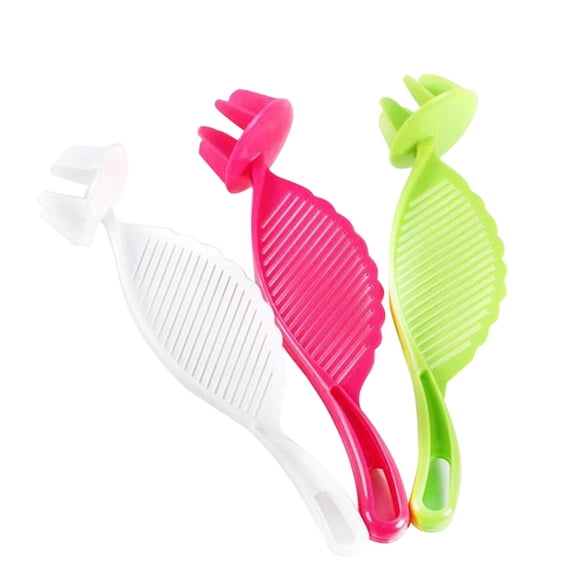 ETEREAUTY 3-Piece Plastic Rice Strainer Set with Ergonomic Handle for Easy and Efficient Rice Washing and Draining