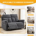 thumbnail image 4 of Bonzy Home Manual Reclining Sofa Set, Modern Loveseat Recliner Sofa for Adult with Adjustable Backrest, Couch Recliners for Living Room Furniture, Dark Gray, 4 of 7