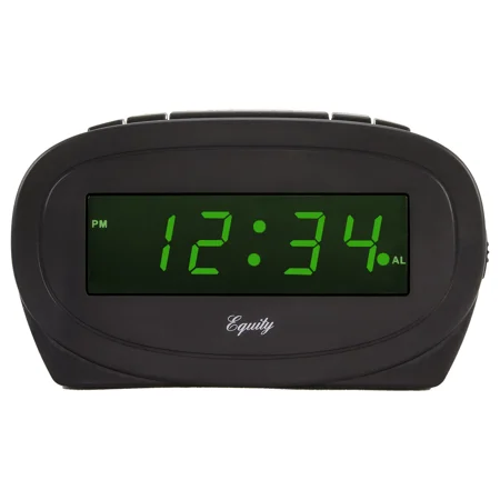 30226 Equity By La Crosse Electric 0.6 Green Led Display Digital Alarm Clock