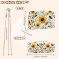 thumbnail image 4 of FORMRS Women Crossbody Purse with Chain Strap Vegan Leather Shoulder Handbag, White Watercolor Sunflowers, 4 of 7