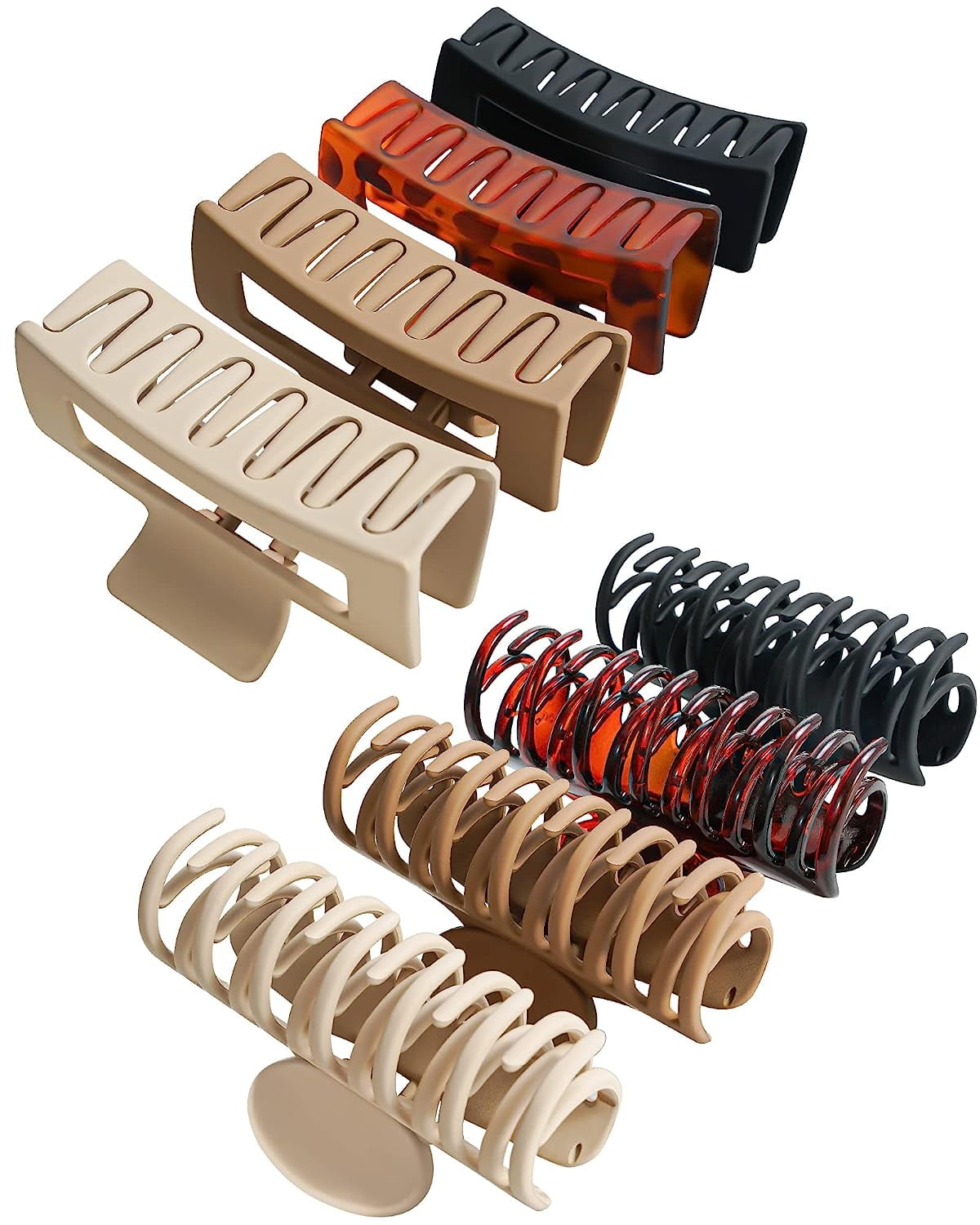 4.1 Inch Upgraded Large Claw Clips for Women Thick Hair, Double Row