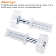 thumbnail image 3 of Uxcell Rueda Guía Superior de Puerta Bi-Fold de Acero Inoxidable y Plástico de 3/8" Diámetro Plata 6Pcs, 3 of 6