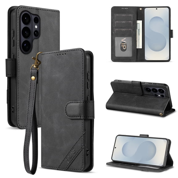 Case for Samsung Galaxy S26 Ultra Retro Flip Wallet Leather Phone Cover with Card Slot Stand Holder Shockproof Protective