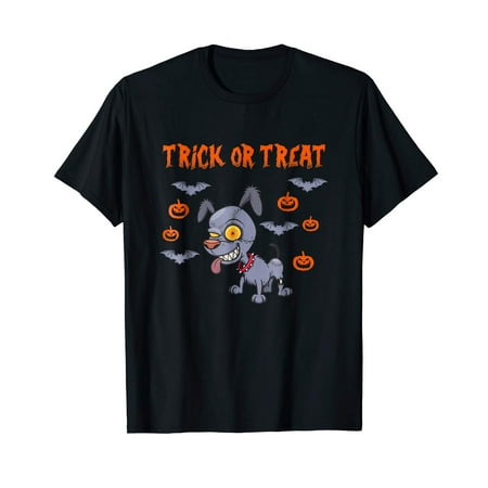 Trick or Treat Halloween Scary Dog T-shirt - Large (Best Way To Treat Scars)