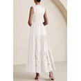 thumbnail image 2 of Vestido de verano PRETTYGARDEN 2025, camiseta sin mangas con ojales, maxi con bolsillos, 2 of 9