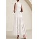 thumbnail image 2 of Vestido de verano PRETTYGARDEN 2025, camiseta sin mangas con ojales, maxi con bolsillos, 2 of 9