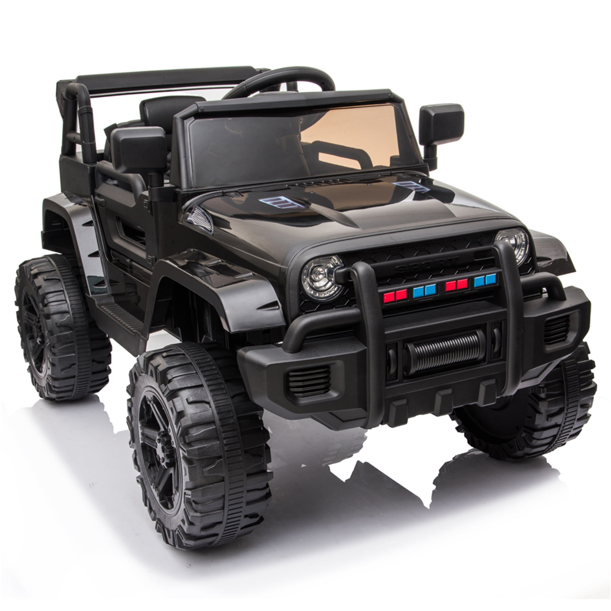 CIPACHO 12V Powered Electric Car Dual Drive, Ride Ons for Kids Car with 2.4G Remote Control, Black