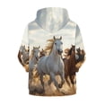 thumbnail image 2 of chaqlin Horses Hoodies for Girls Boys Size 6-7 Casual Zip Up Hoodies Sweatshirts Kids Long Sleeve Hooded Jacket Soft Drop Shoulder Cardigan Outerwear with Pocket, 2 of 5