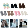 thumbnail image 2 of Fashionable Fuzzy Leg Warmers Soft Plush Boot Cuffs Footless Socks Colorful Rainbow Leg Gaiters for Costume Parties, 2 of 9