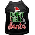 thumbnail image 3 of Christmas Pet Dog  Cat Shirt Screen Printed, "Don't Tell Santa", 3 of 10
