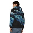 thumbnail image 4 of Wukai Ocean Turtle Print Men's Zip-Up Hoodie,Fleece Full-Zip Hoodie for Men, Hooded Sweatshirt-X-Large, 4 of 5