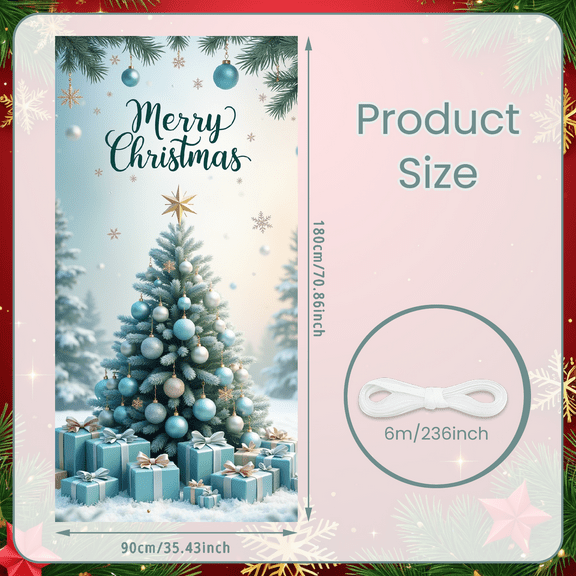 Decorative Design Christmas Gift Banner Festive Bow Holiday Background for Christmas Party Celebration Event Decoration