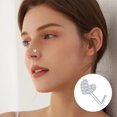 thumbnail image 4 of silver Stud De Nariz De Circón De Acero Inoxidable En Forma De L Elegante Y Simple De 9 Piezas - Dorado, 4 of 5
