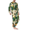 thumbnail image 2 of Fotbe Tropical Floral Jungle Pattern Long Sleeve Pajama Set for Men,Sleepwear Set,2-piece Loungewear Set,Soft PJs Comfy Nightwear with Pockets-Medium, 2 of 7