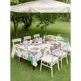 thumbnail image 4 of Outdoor Tablecloth with Umbrella Hole for Patio/Picnic/Party/Camping, Children's Day Waterproof Table Cloth Rectangle Table Cover Washable, Airplanes Sailing Boats Tree Cartoon Cream (60"x 102"), 4 of 8