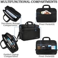 thumbnail image 3 of Ytonet 18 inch Laptop Shoulder Bag for Men Women, Waterproof Expandable Messenger Computer Bag Case with Soft PU Leather Handle, Black, 3 of 7