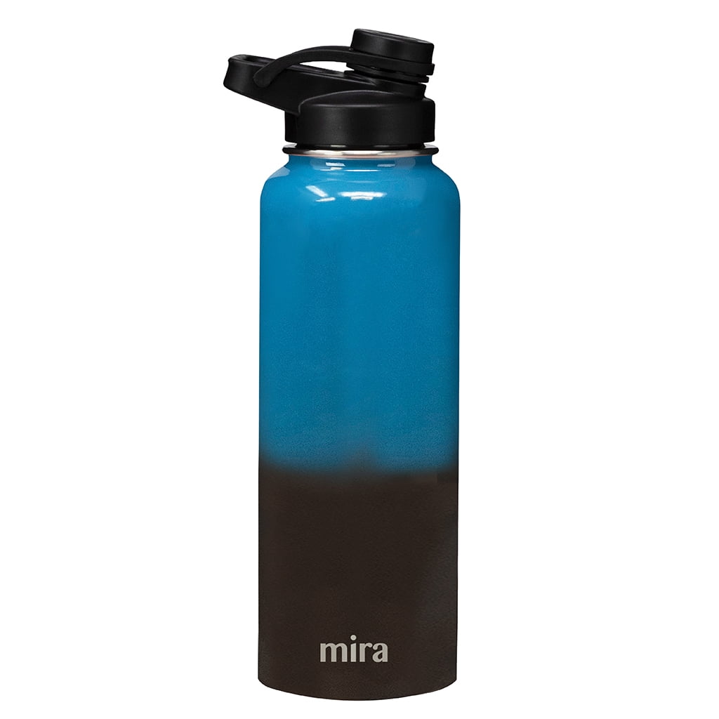 MIRA 40 oz Stainless Steel Insulated Sports Water Bottle | Metal ...