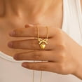 thumbnail image 5 of Turandoss Bow Necklace for Women Girls Dainty 14K-Gold-Plated Necklace Cute Heart Bow Pendant Necklaces Choker Necklaces Chain Necklaces Trendy Jewelry Gift for Women Fashion Accessories, 5 of 8