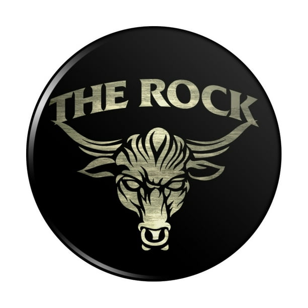 WWE The Rock Brahma Bull Pinback Button Pin 