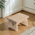 thumbnail image 3 of eHemco Rectangular Solid Hardwood Step Stool for Adults and Kids, 7.5 Inches, Unfinished, 3 of 6