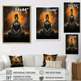 thumbnail image 4 of Designart "Mindful Reflections in Orange Black" Portrait Floater Framed Wall Art Print, 4 of 7