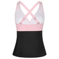 thumbnail image 4 of Xdegoge Women's Halter Tankini Top with Criss-Cross Back and Ruched Front, Tummy Control, Push-Up Effect, Perfect for Swimming, Summer, Athletic Wear, 4 of 4