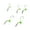 Fluorescent green, variant on 5Pcs Eye Fishing Jigs Hook Double Locking Triangular Hook Spinner Sequins Jigs Hook Fishing Rotating Sequins Jigs Lures