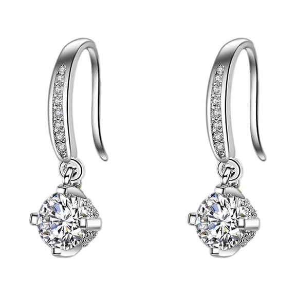 CILENON Hoops Fashion Simple Earrings Temperament Earrings Sweet Jewelry Ear Jewelry Female Earrings (Silver,One Size)