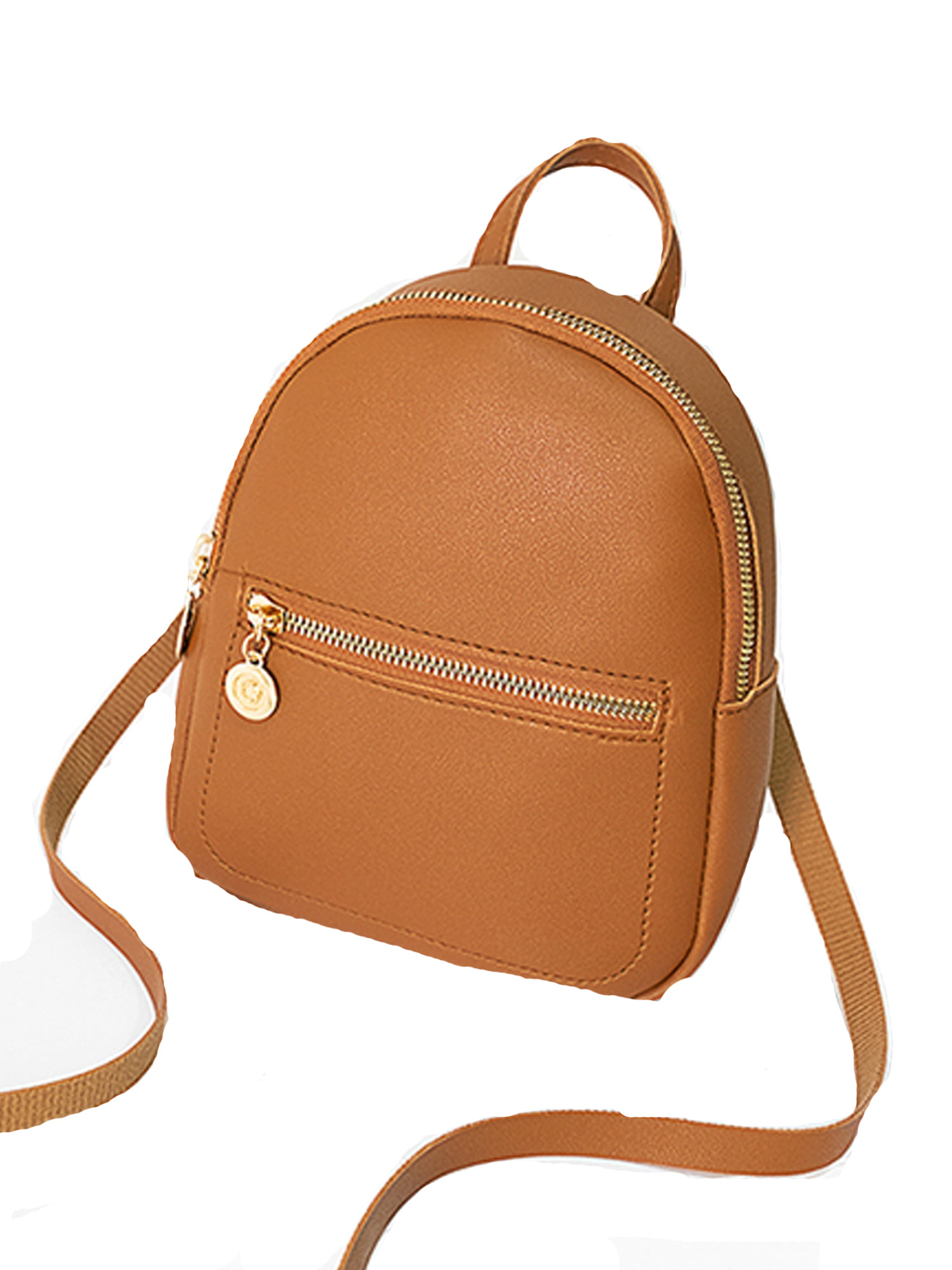 Women Mini Backpack PU Leather Zipper Handbag Girls Shoulder Bag Travel Backpack 