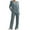 Light Blue, variant on Solid Lounge Sets for Women Long Sleeve Lepal V Neck Shirt Loose Long Pants Fall Winter Tracksuits Casual 2PC Sets with Pockets Black S