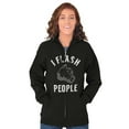 thumbnail image 3 of Flash People Photography Funny Saying Unisex Fleece Graphic Zip Up Hoodie Brisco Brands 2X, 3 of 5