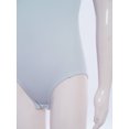 thumbnail image 6 of Doomiva Kids Girls Puff Sleeve Ballet Leotard Toddler Dance Mesh Spliced Gymnastics Bodysuit Outfit Light Blue 170, 6 of 7