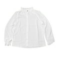 thumbnail image 2 of JIAYUE Blouses Tops for Girls Ruffle Detail Stand Collar Long Sleeve Solid Color For Kids Modern Apparel, 2 of 4