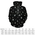 thumbnail image 2 of Black And White Celestial Print 3D Print Hoodie Men Women Autumn Thin Pullover Sweatshirt Vintage Streetwear Tops, 2 of 6