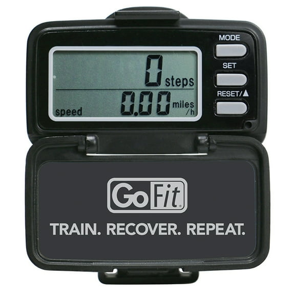 GoFit GoPed Pedometer for Step Tracking with Calorie Counter, Timer and Speed Display