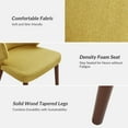 thumbnail image 2 of Dining Chairs Set of 4 Wingback Accent Chair Upholstered Armrest Solid Wood Legs Living Room Kitchen Restaurant Mustard, 2 of 7