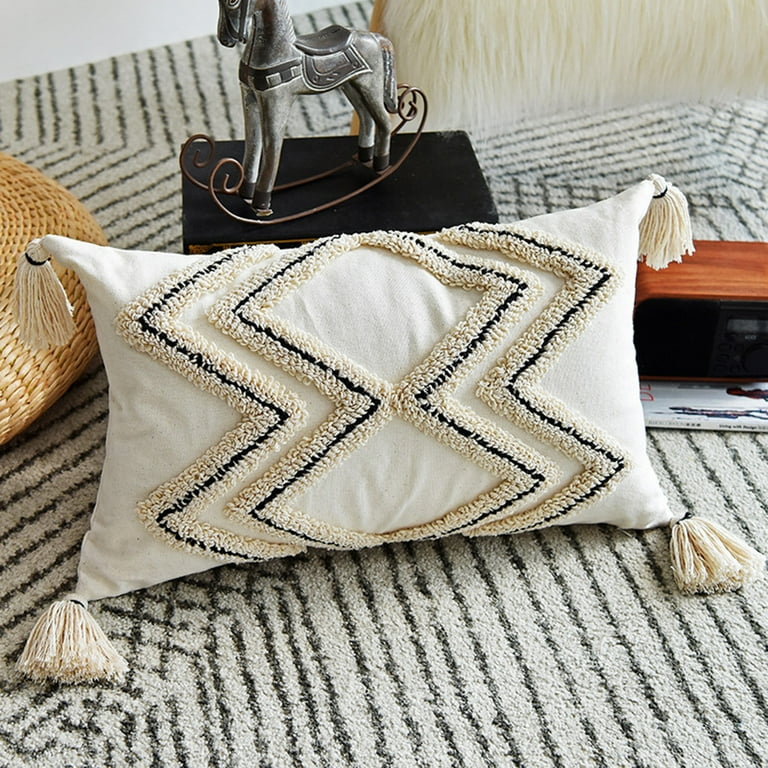 Mistana Hartwell Boho Tassel Fringed Cotton Throw Pillow