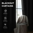 thumbnail image 3 of Blackout Grommet Window Curtains for Bedroom, Thermal Insulated Drapes Panels for Living Room, Set of 2 Panels (52 x 96 Inch, Navy Blue), 3 of 8