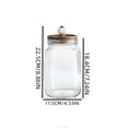 thumbnail image 3 of Glass Storage Jar with Airtight Wooden Lid, Clear Vintage Canister for Cookies, Candy, Coffee Beans, Dry Food, 22.5 x 11.5 cm, 1 Jar, 3 of 6