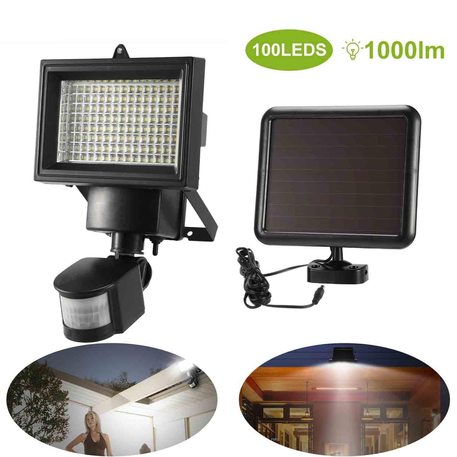150 SMD 2835 LED Motion Sensor Solar Spotlight Waterproof Outdoor Wall LED Lamp 