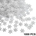 thumbnail image 1 of 1000 Uds adornos de copo de nieve con purpurina decoraciones colgantes de Navidad, 1 of 5