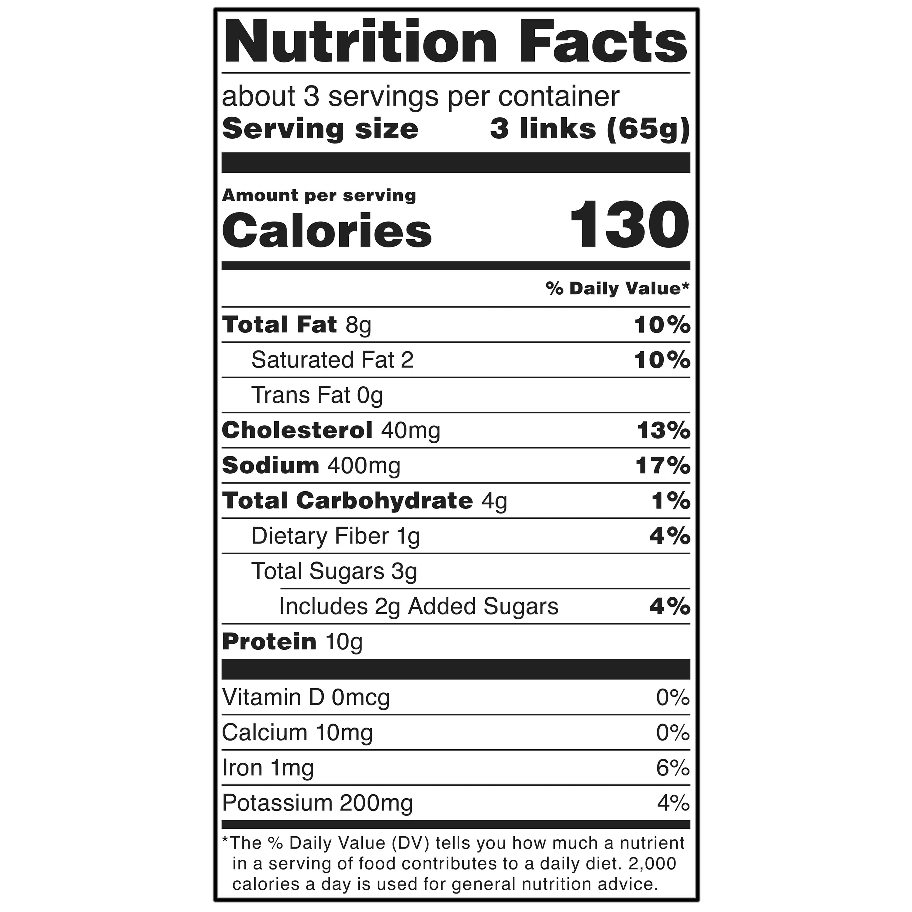 bettergoods Gluten Free Apple and Sage Chicken Sausage Links, 7 oz