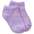 thumbnail image 2 of Hanes Girls Socks, 4 Pack No Show ComfortSoft Pointelle, Sizes S-L, 2 of 4