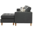 thumbnail image 6 of Poundex Furniture 2 Piece Fabric Sectional Sofa Set in Blue Gray, 6 of 9