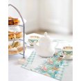 thumbnail image 4 of Nautical Coastal Kitchen Dish Towels for Drying Dishes Set of 3, Summer Sea Corals Shells Starfish Green Plaid Waffle Weave Microfiber Hand Tea Bathroom Towels Quick Dry & Absorbent Towel 12x12, 4 of 7