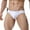 White, variant on ZVNAΖH Swim Briefs for Men, Men's Sexy Bikini Solid Swimwear Shorts Low Waist Swimming Briefs with Drawstring