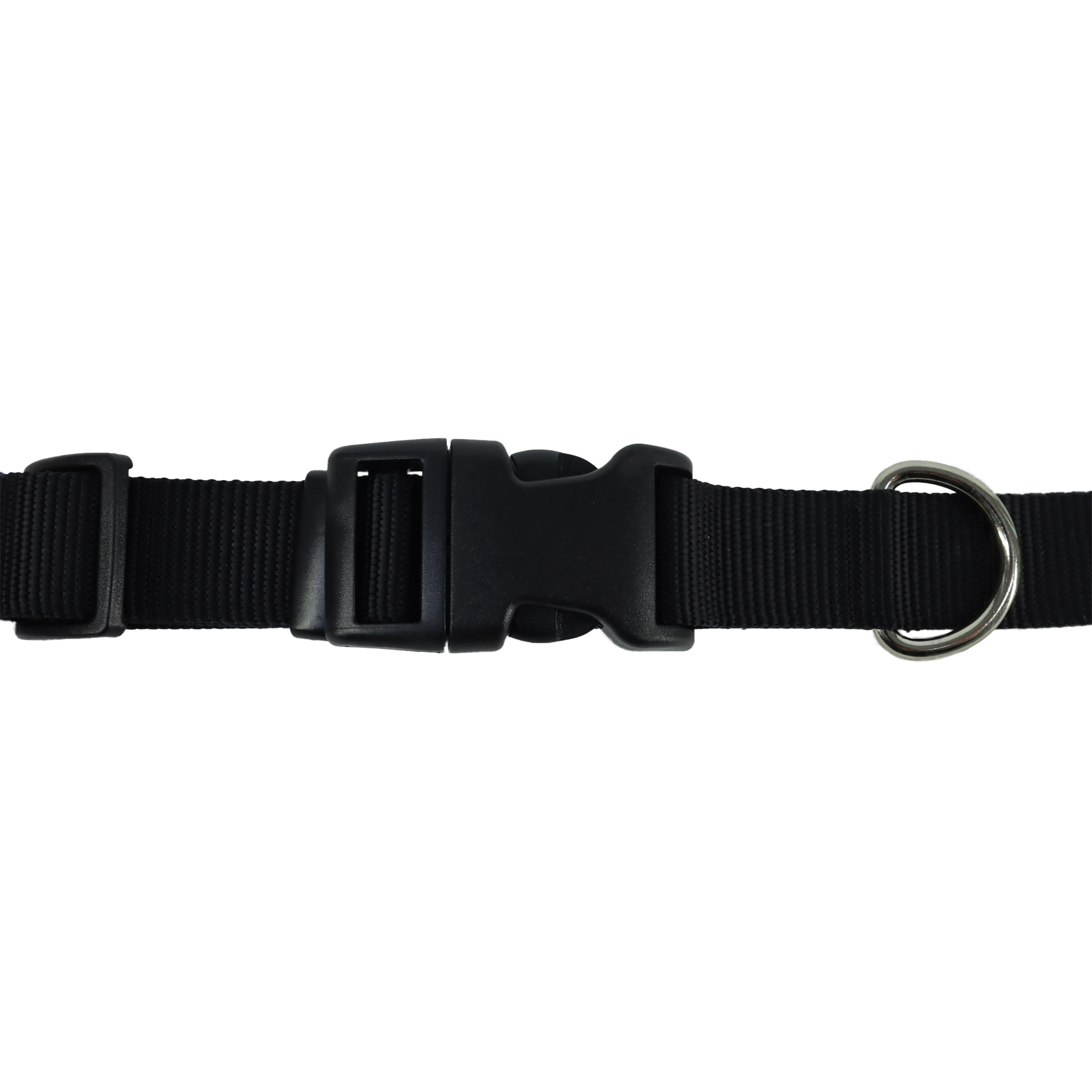 Pet Attire by Coastal Medium 12-18" Black Adjustable Buckle Dog Collar