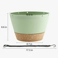 thumbnail image 6 of 10 Inches Plastic Hanging Planter Round Hanging Basket Self Watering Flower Pot Plant Holder for Garden Indoor Outdoor Home Decoration, 6 of 6