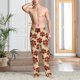 thumbnail image 2 of Fotbe Thanksgiving Sketch Turkey Pantalones de Pijama para Hombre, Pantalones de Dormir, Pantalones de Casa con Cintura Ajustable y Bolsillos-X-Large, 2 of 6